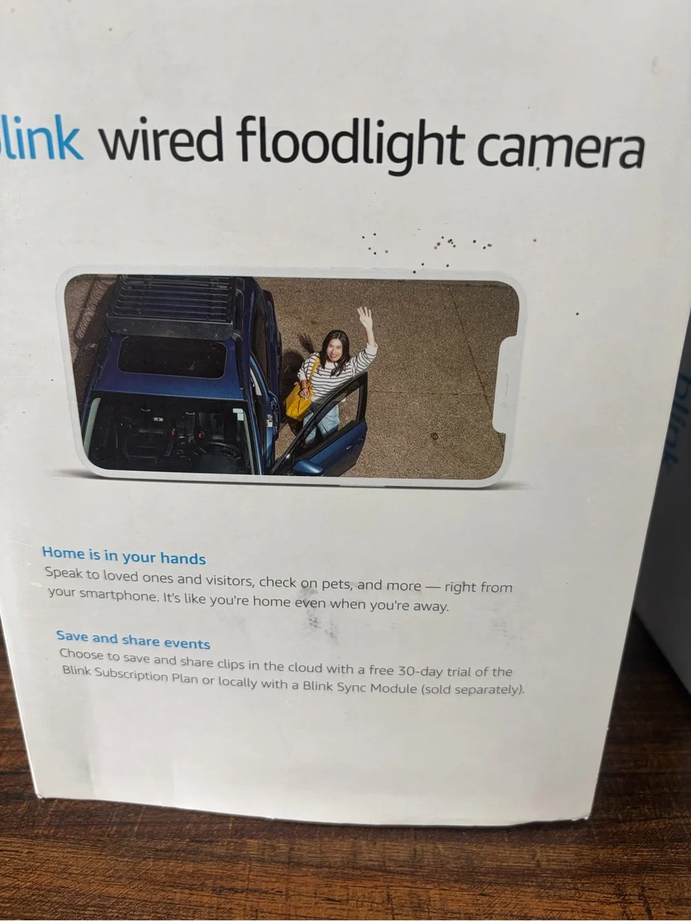 NWT Blink Wired Floodlight Camera LED Smart Security - Blackz set of 3